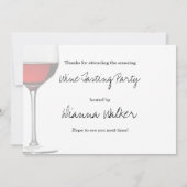 Elegant rode wijnbril kaart (Achterkant)