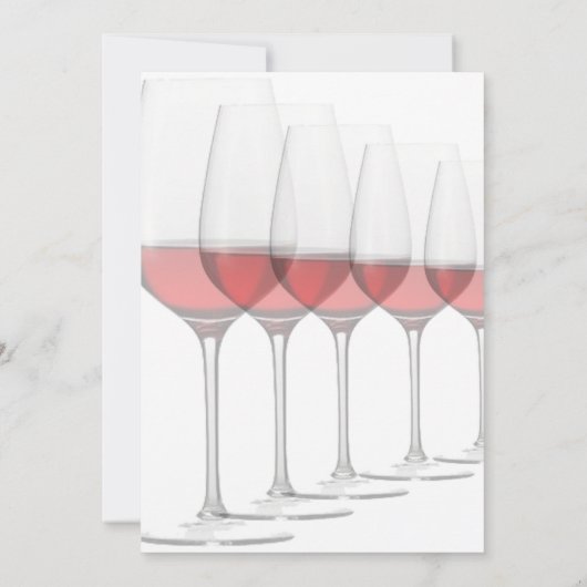 Elegant rode wijnbril kaart (Achterkant)
