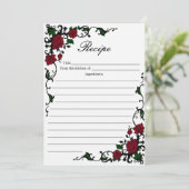 Elegant roes Recipe Kaarten (Staand voorkant)