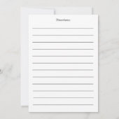 Elegant roes Recipe Kaarten (Achterkant)