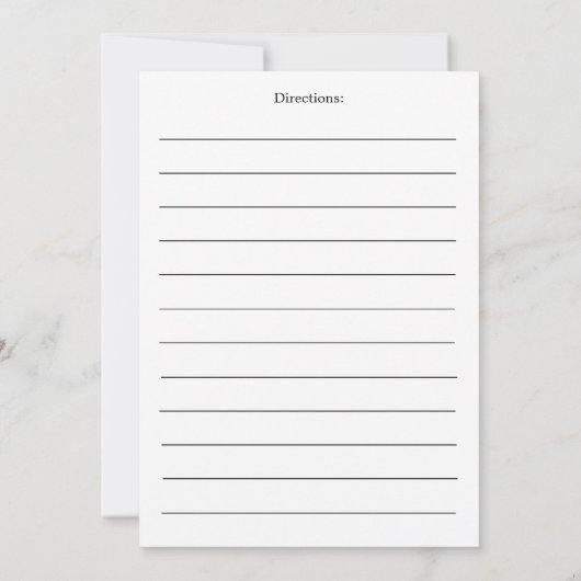 Elegant roes Recipe Kaarten (Achterkant)