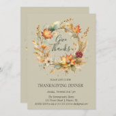 Elegant Roest Loof Dank U Kaart (Voorkant / Achterkant)