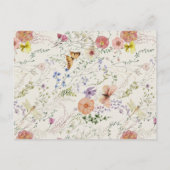 Elegant Roest Sinaasappel Waterverf Bloemen Datum  Briefkaart (Achterkant)