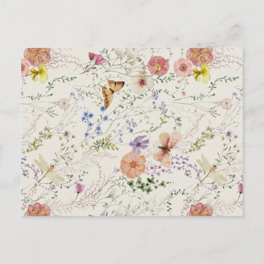 Elegant Roest Sinaasappel Waterverf Bloemen Datum  Briefkaart (Achterkant)