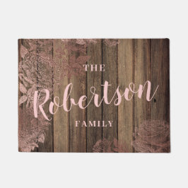 Elegant roestvast roos goudflorehout, op maat gema deurmat