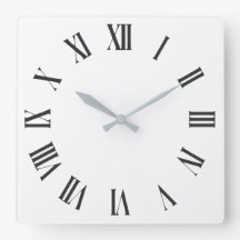 Elegant Roman Numerals Clock Face Design