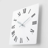 Elegant Roman Numerals Clock Face Design Vierkante Klok (Hoek)
