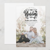 Elegant Romance | Minimalistisch tweedaags fotohuw Kaart (Voorkant / Achterkant)