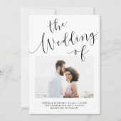 Elegant Romance | Minimalistisch tweedaags fotohuw Kaart (Voorkant)