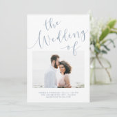 Elegant Romance | Minimalistisch tweedaags fotohuw Kaart (Staand voorkant)