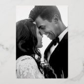 Elegant Romance | Roos Gold Foil Photo Weddenschap Folie Uitnodiging (Achterkant)