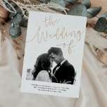 Elegant Romance | Roos Gold Foil Photo Weddenschap Folie Uitnodiging<br><div class="desc">Deze prachtige roos gouden folie trouwuitnodigingen zijn romantisch,  modern en twee van je favoriete foto's voor een simpele,  minimalistische blik die nog steeds volledig stijlvol is.</div>