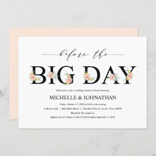 Elegant Romance Wedding Rehearsal Dinner Invites Kaart