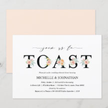 Elegant Romance Wedding Rehearsal Dinner Invites