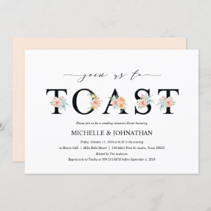 Elegant Romance Wedding Rehearsal Dinner Invites Kaart