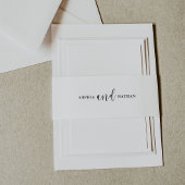 Elegant Romance | Zwart-wit Uitnodigingen Wikkel