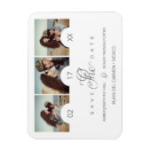 Elegant Romantic 3 Foto's Engaged Couple Session Magneet (Verticaal)