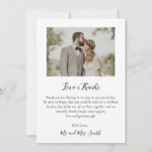 Elegant Romantic 6 Foto Collage Weddenschap Hartel Bedankkaart (Achterkant)