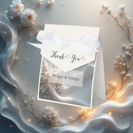 Elegant romantic babys breath floral wedding bedankdoosjes