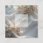 Elegant romantic babys breath floral wedding informatiekaartje (Achterkant)