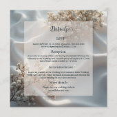 Elegant romantic babys breath floral wedding  kaart (Achterkant)