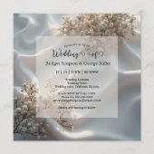 Elegant romantic babys breath floral wedding kaart (Voorkant)