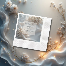 Elegant romantic babys breath floral wedding servet