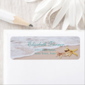 Elegant Romantic Beach Starfish Wedding Etiket (Insitu)