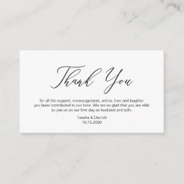 Elegant Romantic, Black font, Wedding Hartelijk da Informatiekaartje