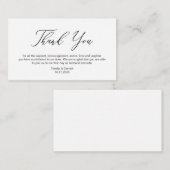 Elegant Romantic, Black font, Wedding Hartelijk da Informatiekaartje (Voorkant / Achterkant)