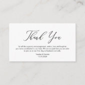 Elegant Romantic, Black font, Wedding Hartelijk da Informatiekaartje (Voorkant)