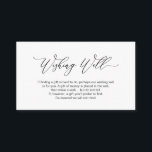 Elegant Romantic, Black font, Wedding Wishing Good Informatiekaartje<br><div class="desc">Dit is de Moderne Elegant Romantic,  Black font calligraphy,  Wedding Enclosure Card. U kunt de doopvontkleuren veranderen,  en uw trouwdetails in de passende doopvont/het schrijven toevoegen. #TeeshaDerrick</div>