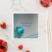 Elegant Romantic Blue Crystal Roos Pearls Servet (Insitu)