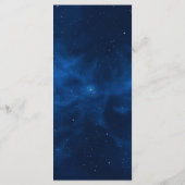 Elegant Romantic Blue Universe Menu (Achterkant)