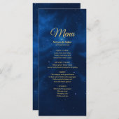 Elegant Romantic Blue Universe Menu (Voorkant / Achterkant)