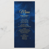 Elegant Romantic Blue Universe Menu (Voorkant)