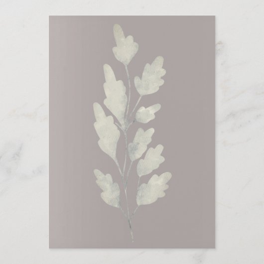 Elegant Romantic Blush Gray Coral Floral Wedding Menu (Achterkant)