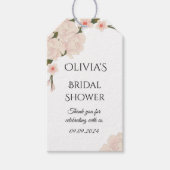 Elegant Romantic Blush Pink Floral Blossom Cadeaulabel (Voorkant)