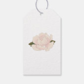 Elegant Romantic Blush Pink Floral Blossom Cadeaulabel (Achterkant)