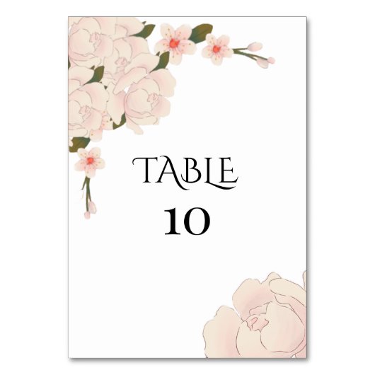 Elegant Romantic Blush Pink Floral Blossom Kaart (Voorkant)