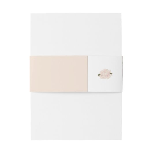 Elegant Romantic Blush Pink Floral Blossom Uitnodigingen Wikkel (Achterkant Voorbeeld)