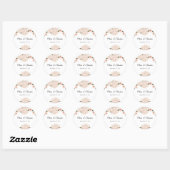 Elegant Romantic Blush Pink Floral Blossom Wedding Ronde Sticker (Vel)