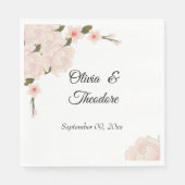 Elegant Romantic Blush Pink Floral Blossom Wedding Servet (Voorkant)