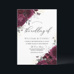Elegant Romantic Burgundy Rozen Wedding Kaart<br><div class="desc">Elegant Romantic Burgundy Rozen Wedding Invitation Meer elegante florale design in onze winkel! Zie bijbehorend collectie in onze winkel</div>