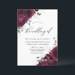 Elegant Romantic Burgundy Rozen Wedding Kaart<br><div class="desc">Elegant Romantic Burgundy Rozen Wedding Invitation Meer elegante florale design in onze winkel! Zie bijbehorend collectie in onze winkel</div>