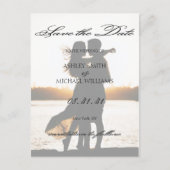 Elegant Romantic Calligraphic Photo Save the Date Briefkaart (Voorkant)