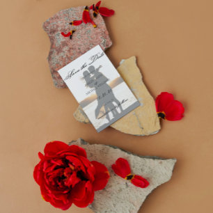 Elegant Romantic Calligraphic Photo Save the Date Briefkaart