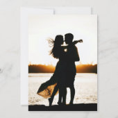 Elegant Romantic Calligraphic Photo Wedding Kaart (Achterkant)