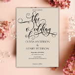 Elegant Romantic Calligraphy Script Wedding Kaart<br><div class="desc">Elegante romantische kalligrafie script bruiloft uitnodiging</div>