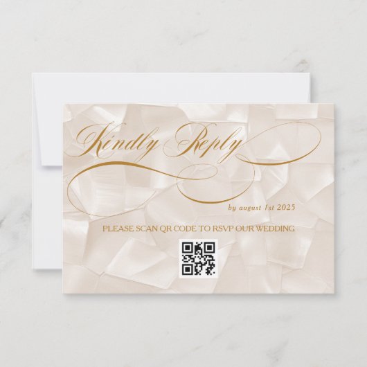 Elegant Romantic Calligraphy Wedding RSVP Kaartje (Voorkant)